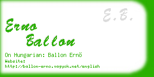 erno ballon business card